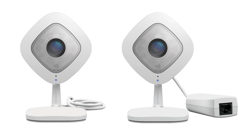 Side by side comparison of Arlo Q Plus (left) and Arlo Q (right).