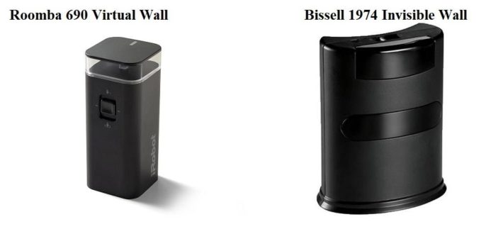 A side-by-side comparison of Roomba 690's and Bissell 1974's containment tools.