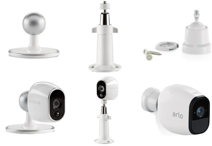 Photo compilation of Arlo Pro's mounting options.
