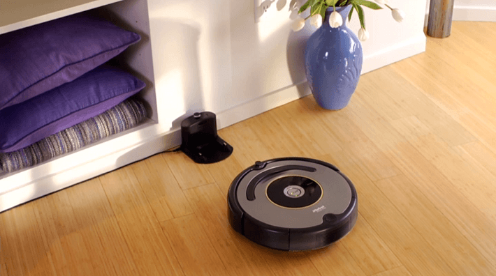 This Roomba looks for its charging dock.