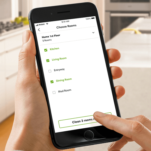 You can name the different rooms in your house and use the app or voice commands to order your robot to clean certain rooms.