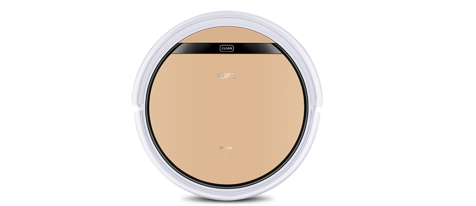 Top view of the ilife v5s pro robot vacuum.
