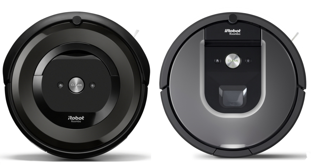 Side by side comparison of the Roomba e5 and 960