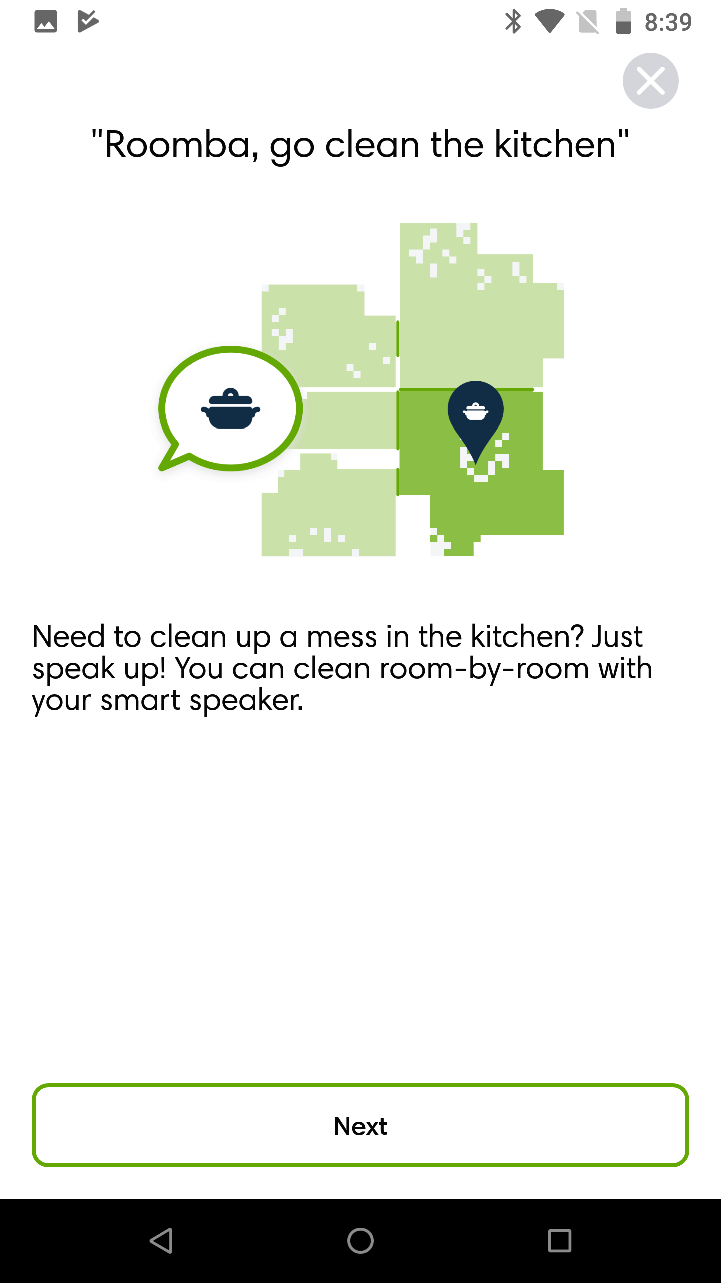iRobot's iAdapt 3.0 lets you specify which rooms to clean.
