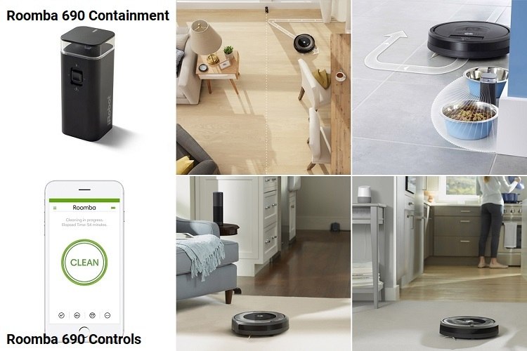 Roomba 690 containment and controls