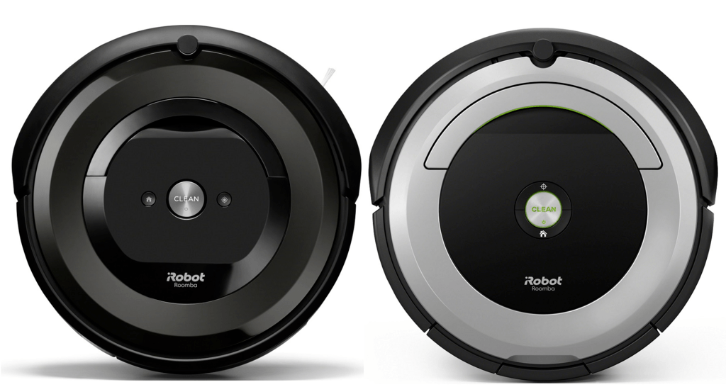 Roomba e5 (left) and Roomba 690 (right).