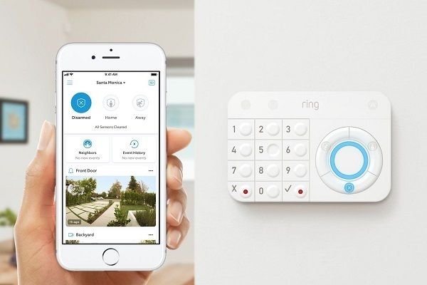 Ring's mobile app and Ring Alarm's keypad.