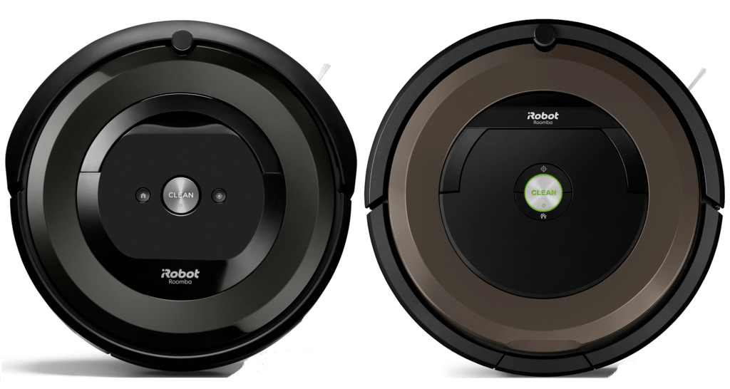 Side by side comparison of the Roomba e5 and 890