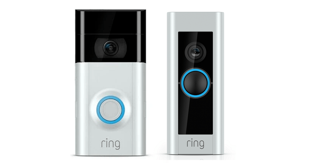 Ring Video Doorbell 2 next to the Ring Video Doorbell Pro
