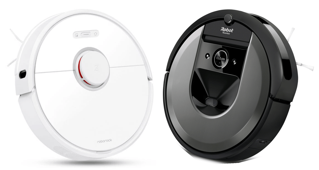 A side-by-side comparison of Roborock S6 vs Roomba i7.