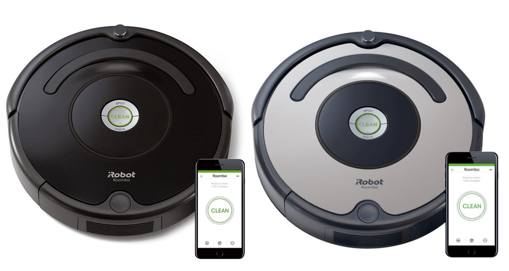 A side-by-side comparison of Roomba 675 and Roomba 677